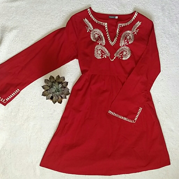 EARTHBOUND Dresses & Skirts - Red Cotton Dress